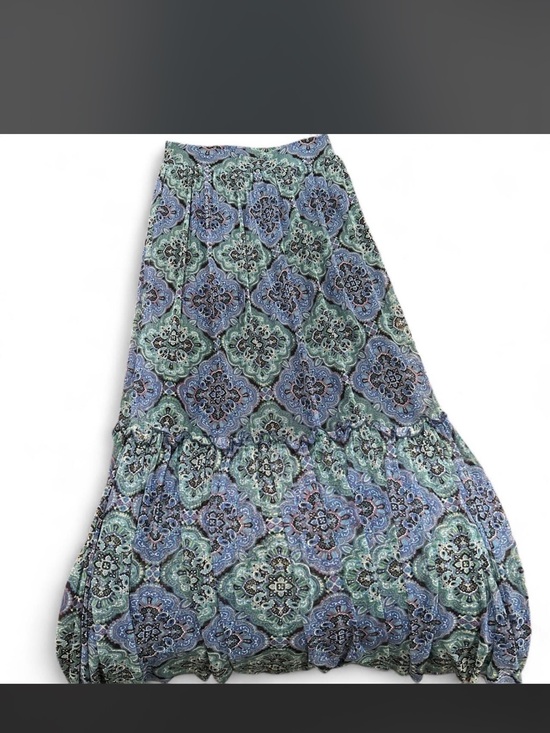 Zoey & Beth Dresses & Skirts - Printed A-Line Maxi Skirt in Blue-Green Medallion